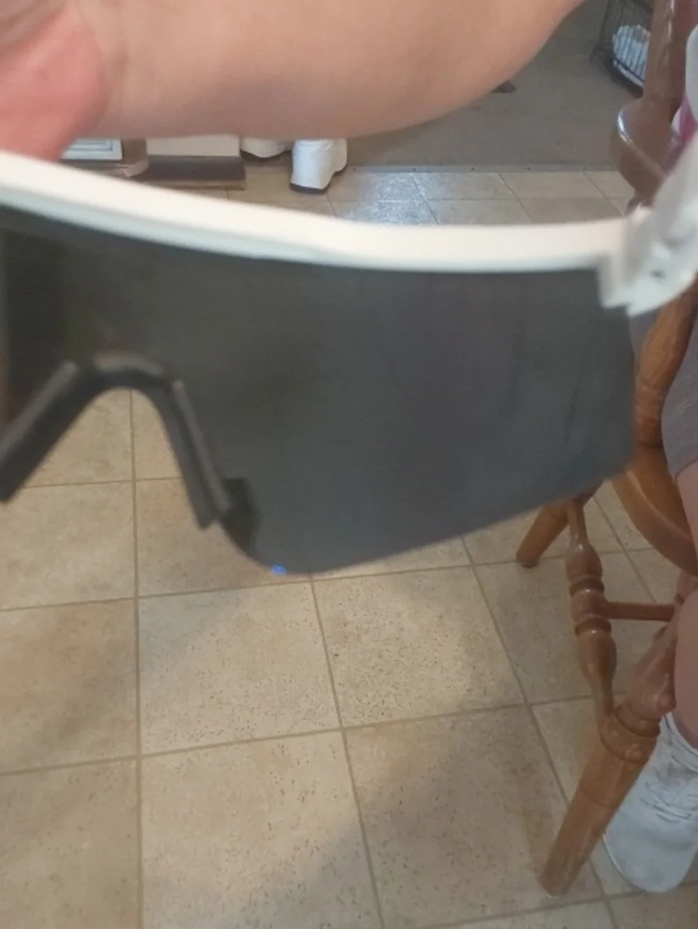 Pit Viper White Sports Sunglasses with Iridescent Mirrored Lens